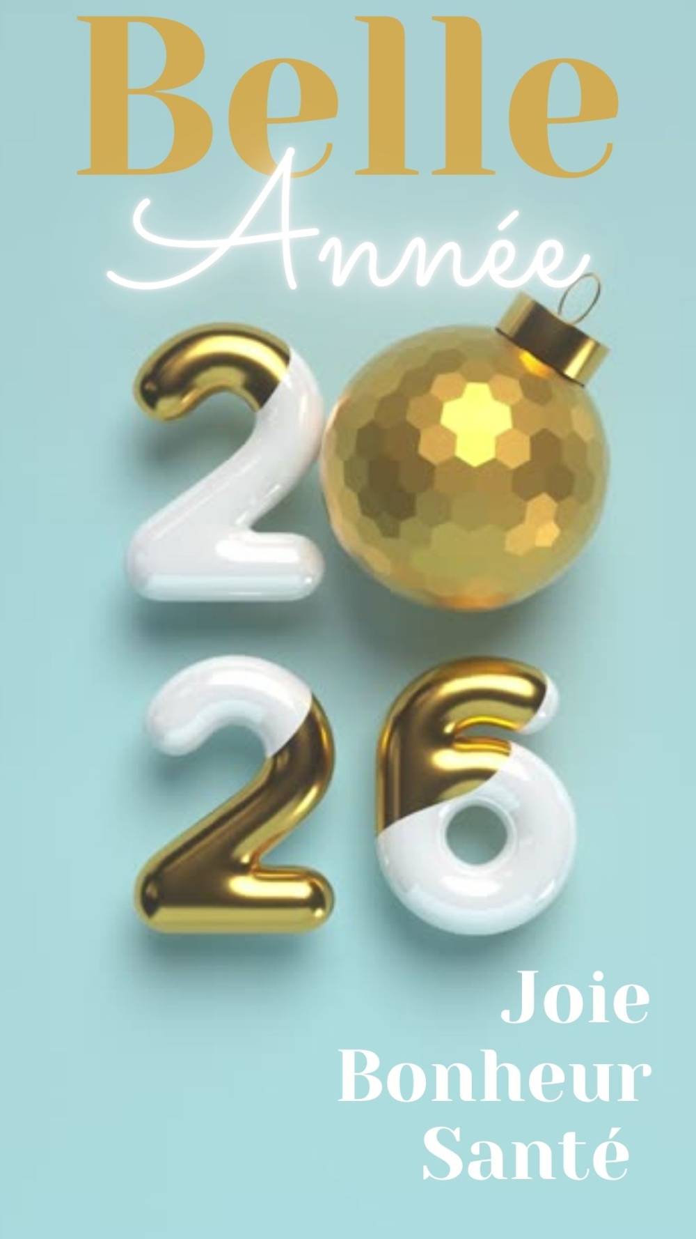 Or et Blanc Moderne Bonne Année Votre Story